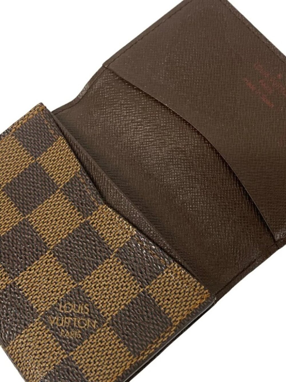 LOUIS VUITTON Enveloppe Carte de Visite N62920 Ebene Damier CA1003 Card Case - Picture 3 of 7